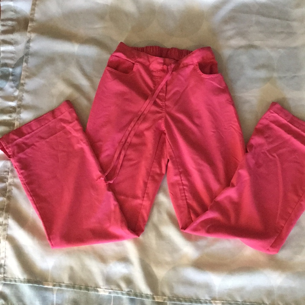 Hot pink grey anatomy scrubs